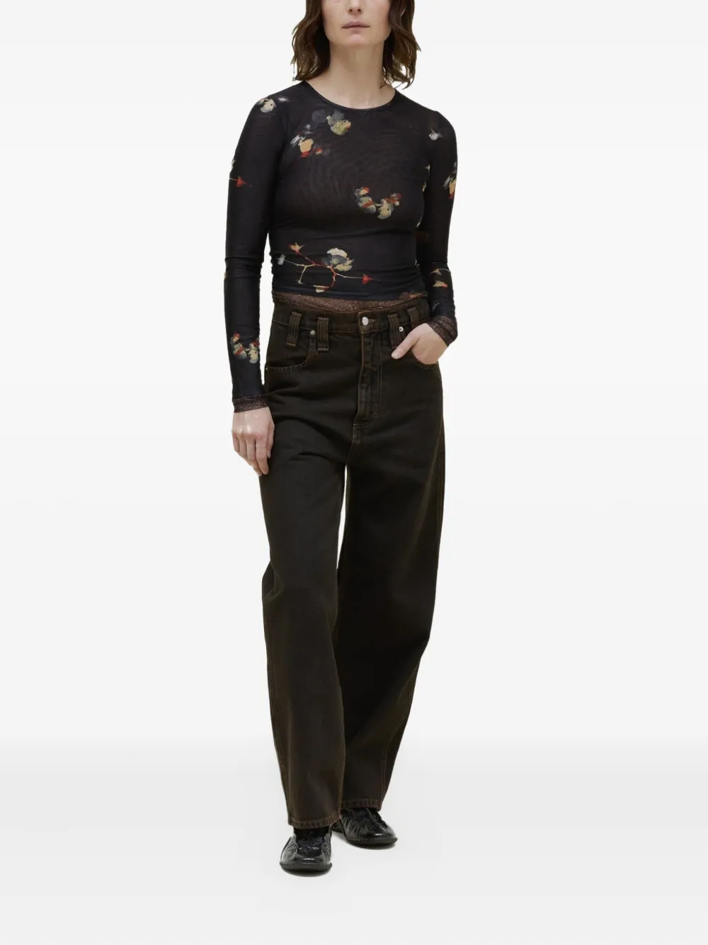 Eckhaus Latta five-pocket jeans - Zwart