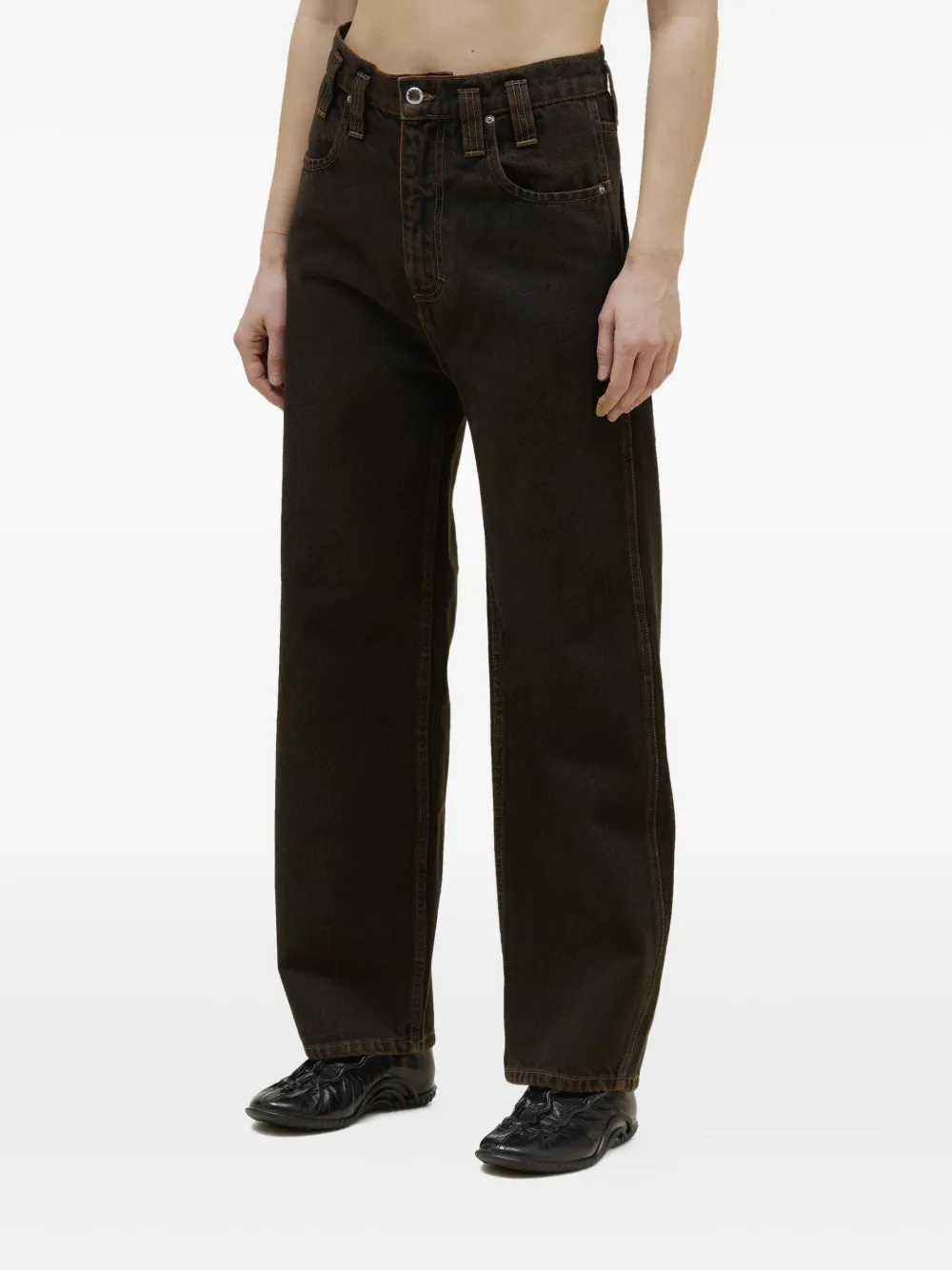 Eckhaus Latta Five-pocket Jeans In Blue