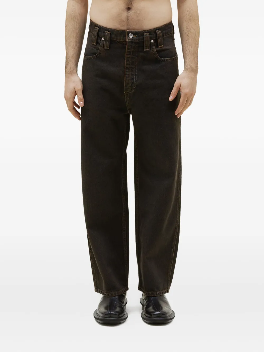 Eckhaus Latta five-pocket jeans | Black | Image 1