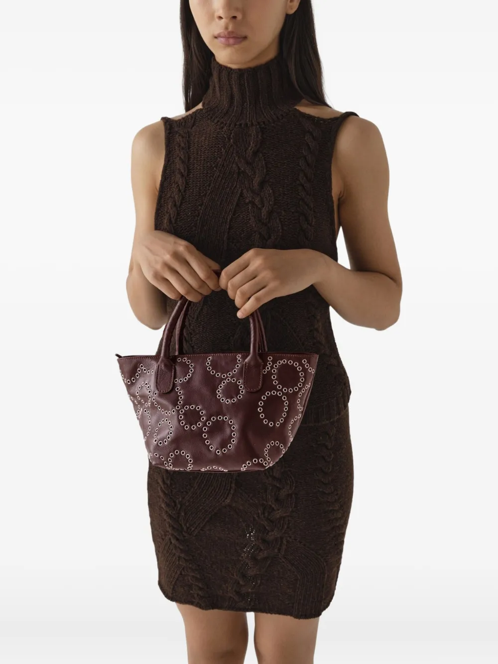 Gimaguas Mini Capazo Shoulder Bag In Red