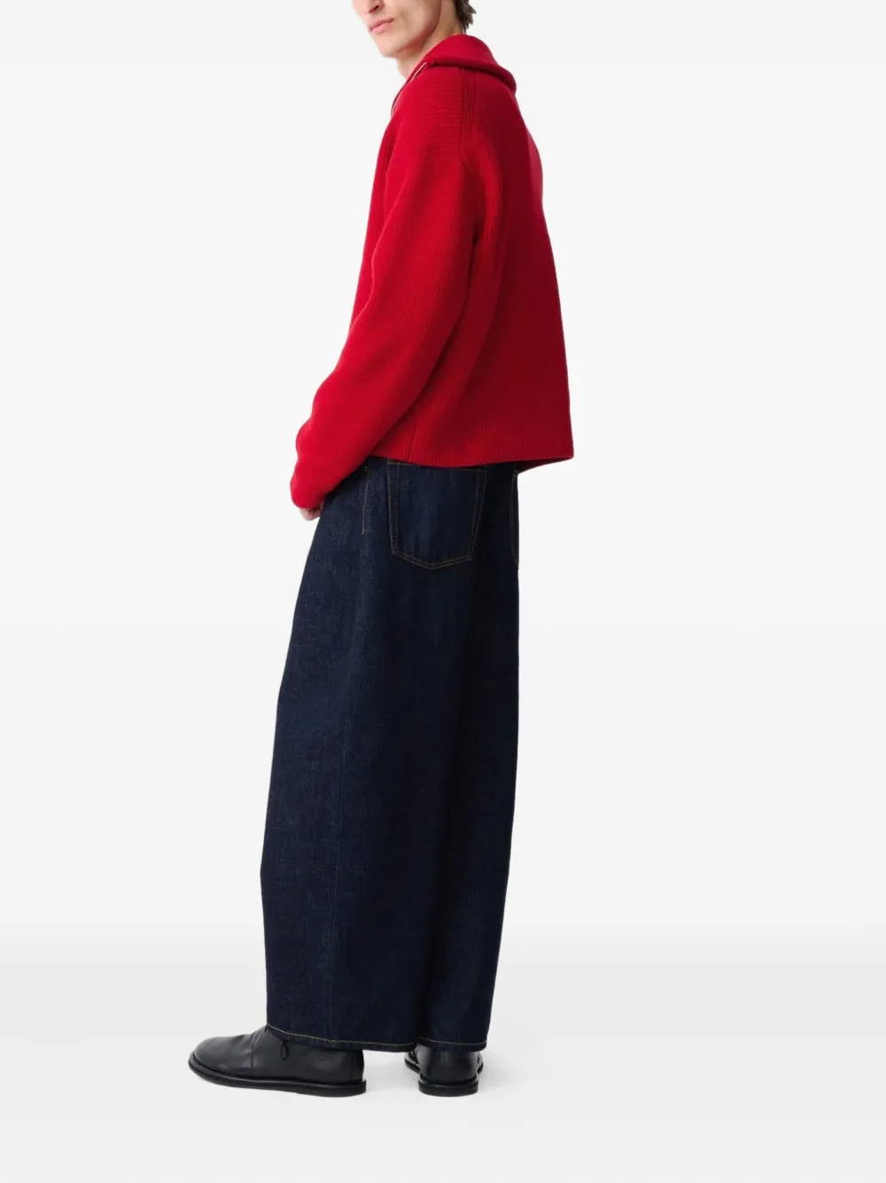Studio Nicholson Sandos Cardigan In Red
