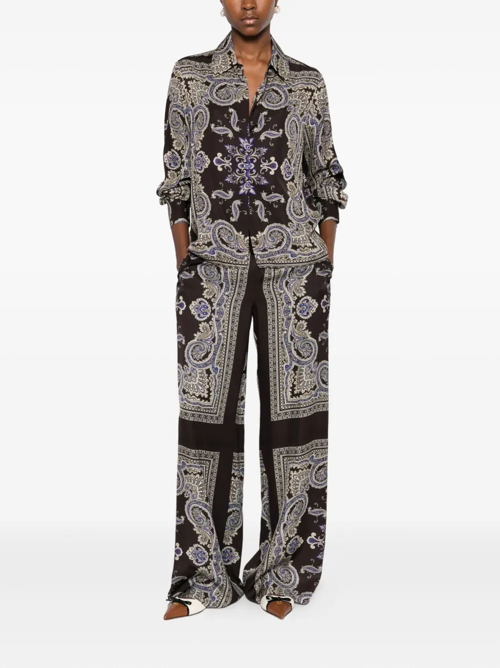 LIU JO paisley-pattern shirt - Beige