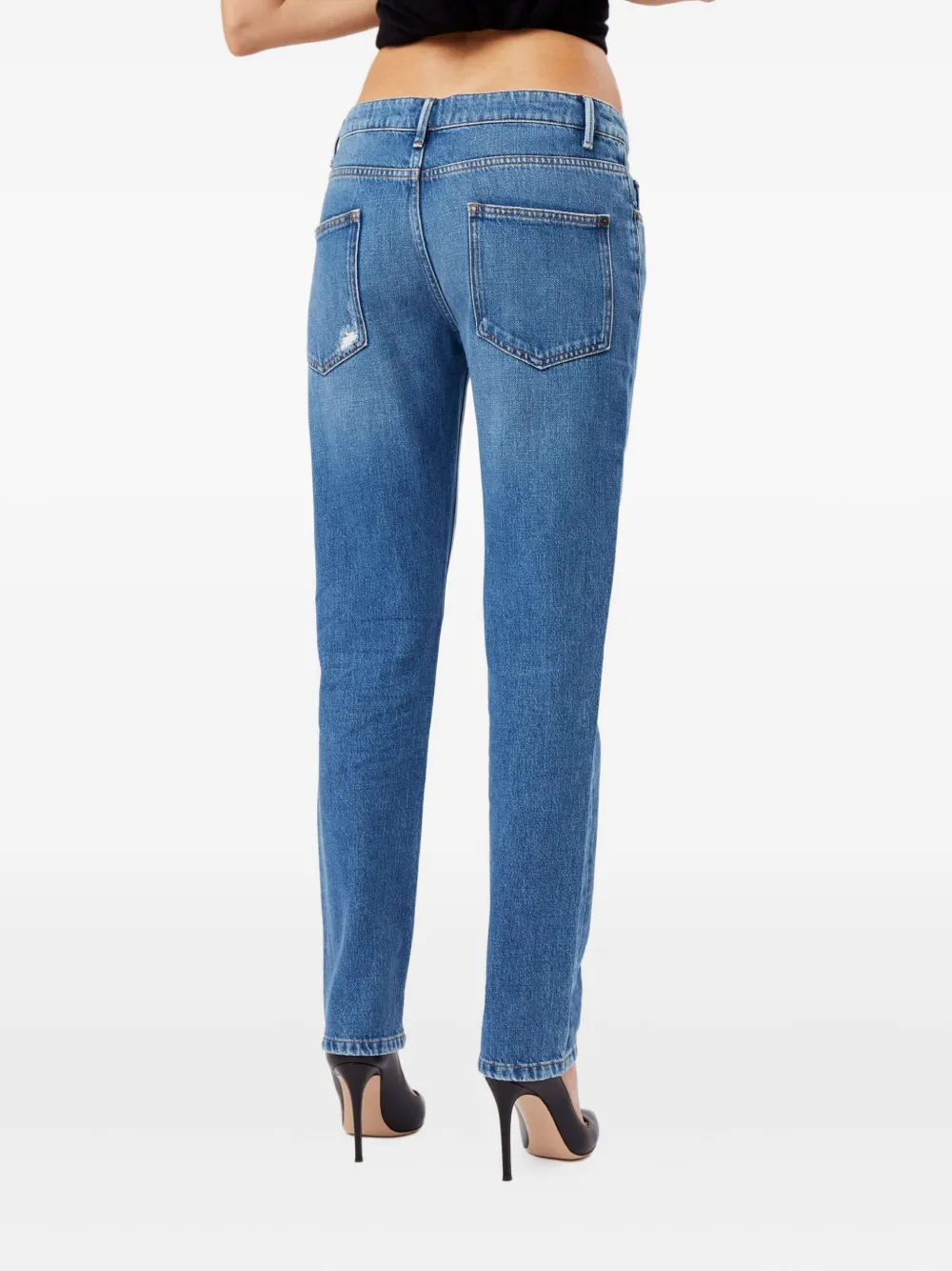 No44 Ripped Boyfriend Jeans In Blue