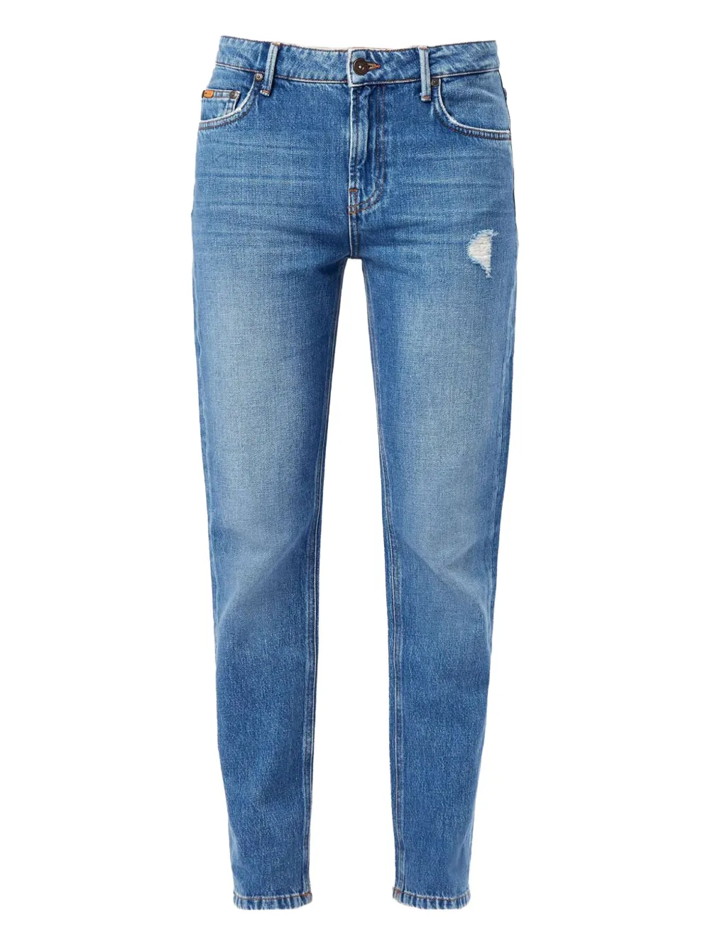No44 Ripped Boyfriend Jeans In Blue