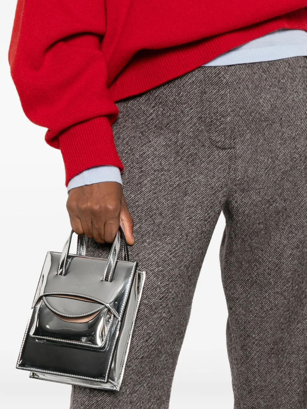 HIDESINS Mini Flap Mirror shopper - Zilver