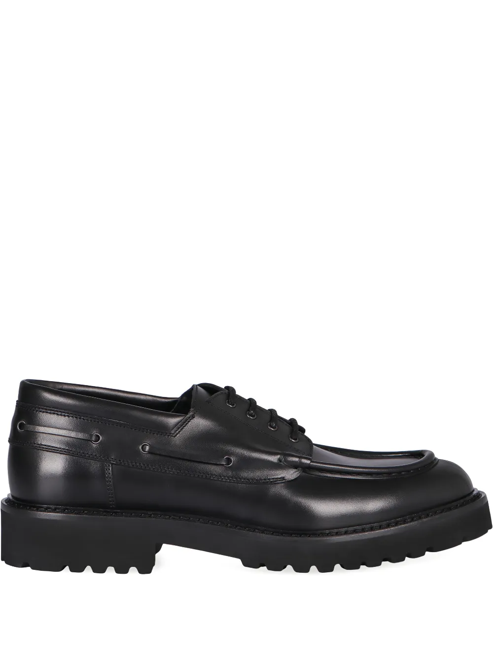 Doucal's Leather Lace-up Shoes In Black