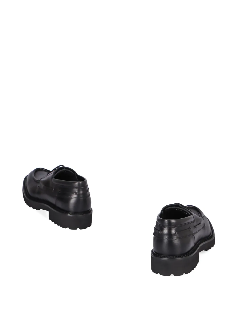 Doucal's Leather Lace-up Shoes In Black