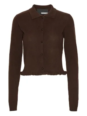 トップス cecilie bahnsen bessie cardigan brown BESSIE | CARDIGAN SEAMLESS KNIT BROWN