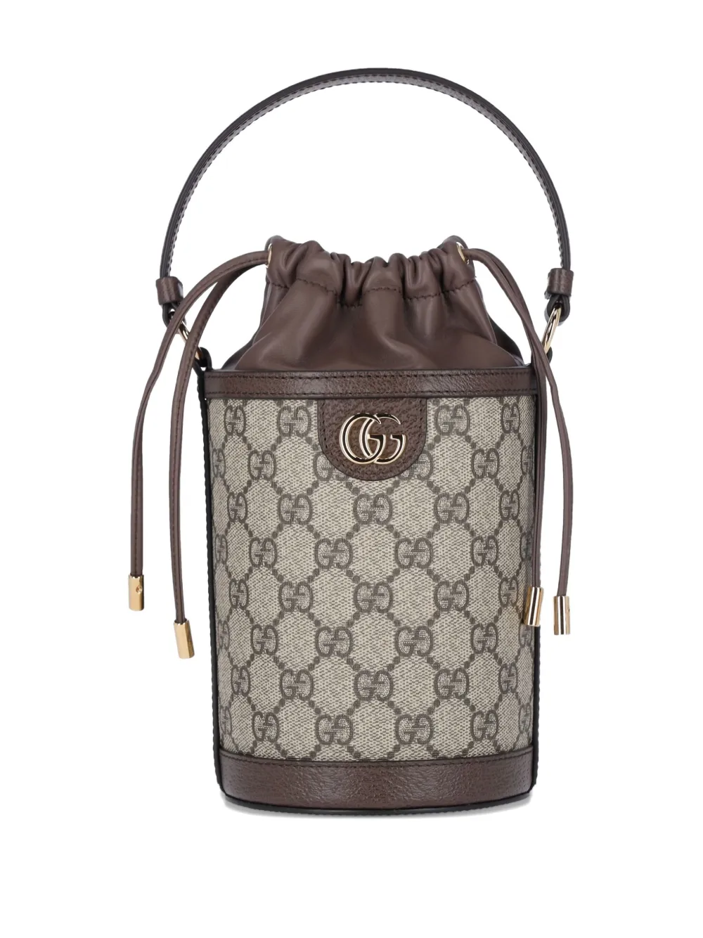 Gucci Mini Ophidia Bucket Bag In Brown