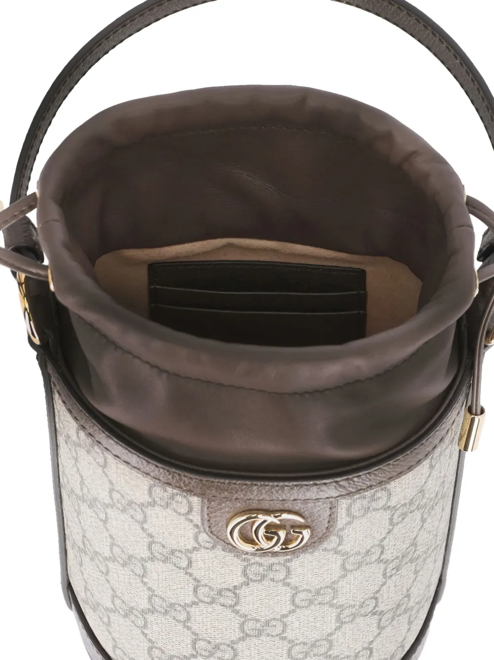 Gucci Mini Ophidia Bucket Bag In Brown