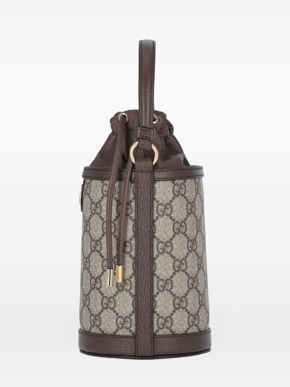 Gucci Mini Ophidia Bucket Bag In Brown