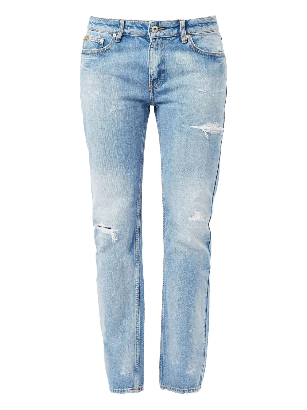 No44 Straightfit distressed jeans | Blue | Image 1