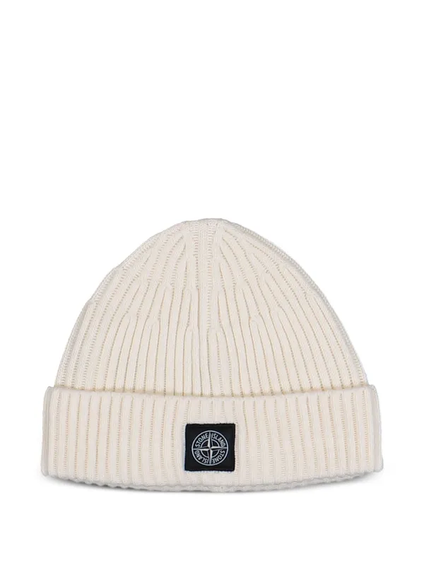 Stone Island ロゴパッチ ビーニー | ニュートラル | FARFETCH JP