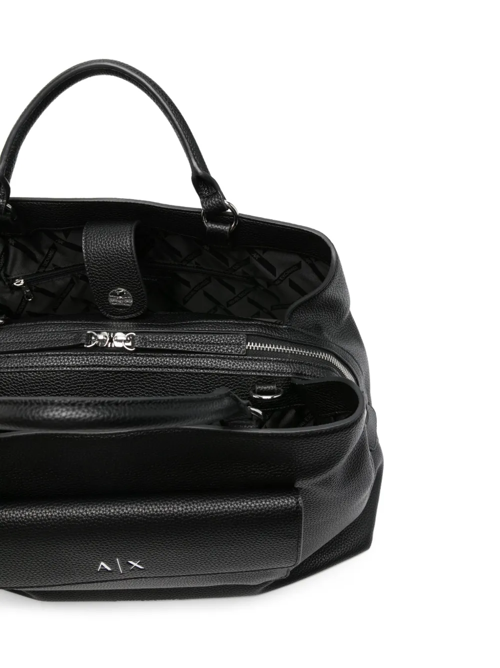 Armani Exchange Shopper met logo Zwart