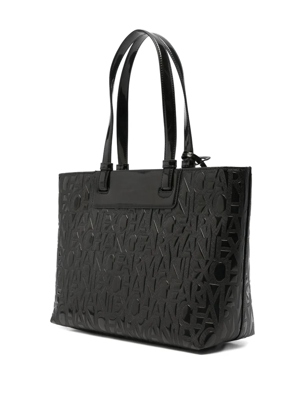Armani Exchange logo-embossed tote bag - Zwart