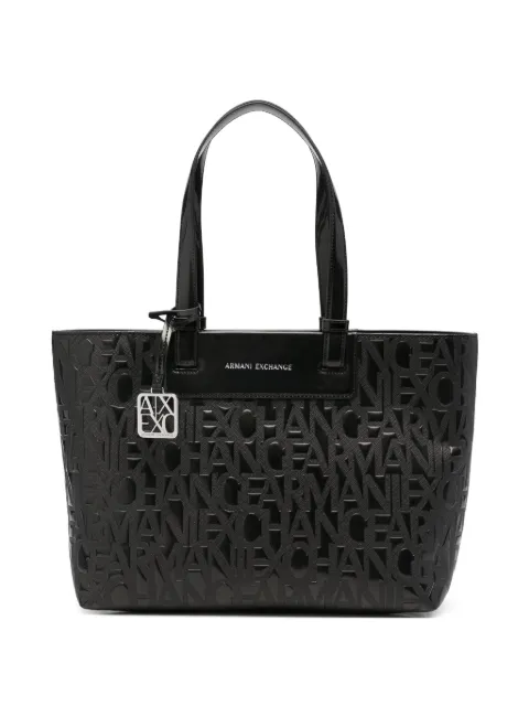 Armani Exchange logo-embossed tote bag