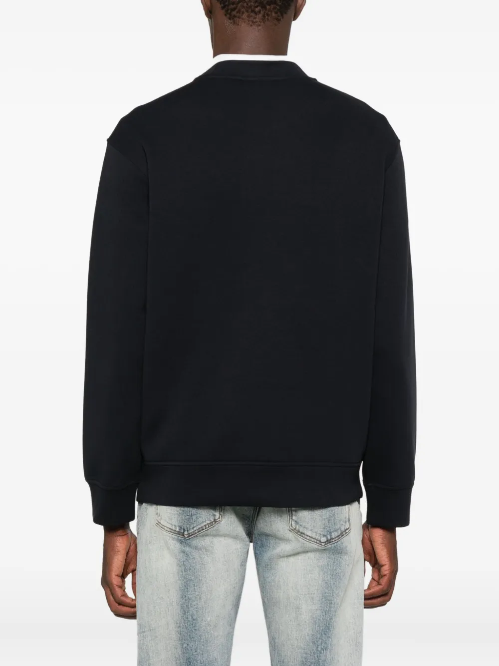 Emporio Armani Sweater met geborduurd logo Blauw