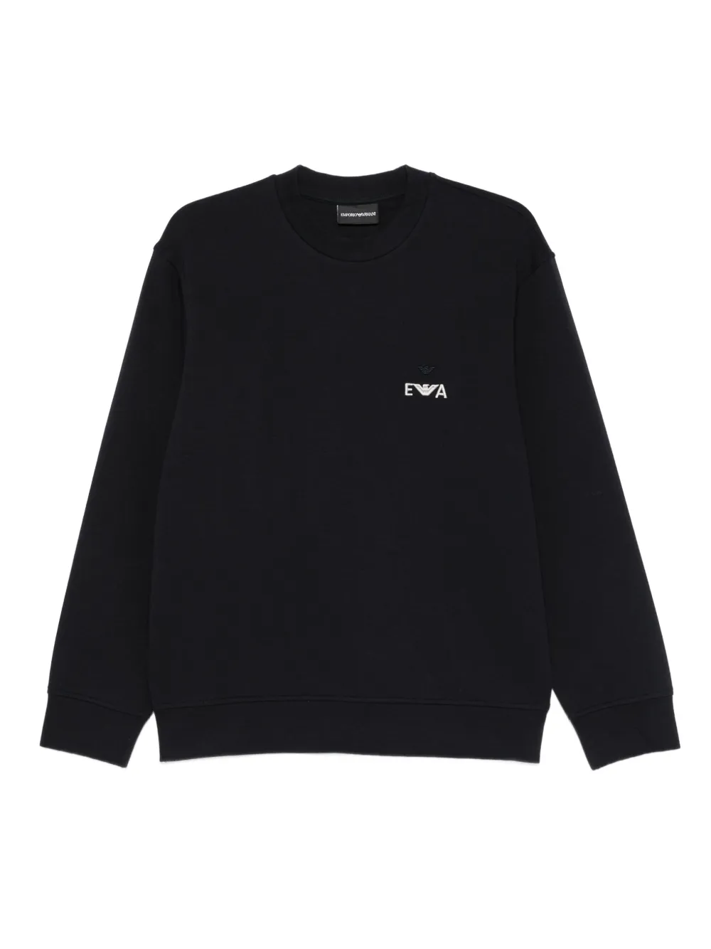 Emporio Armani logo-embroidered sweatshirt - Blu