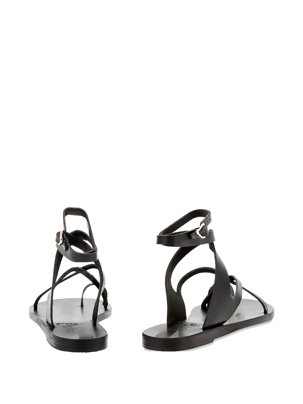 Ancient Greek Sandals Demi leather flat sandals Zwart