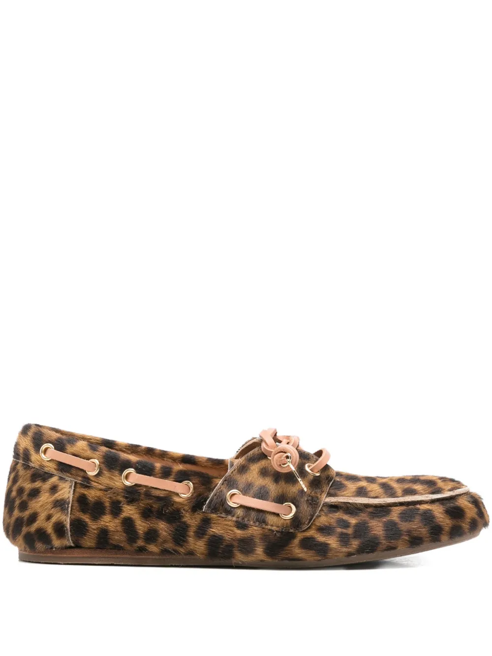 Ancient Greek Sandals Pliaria leopard-print boat shoes Bruin