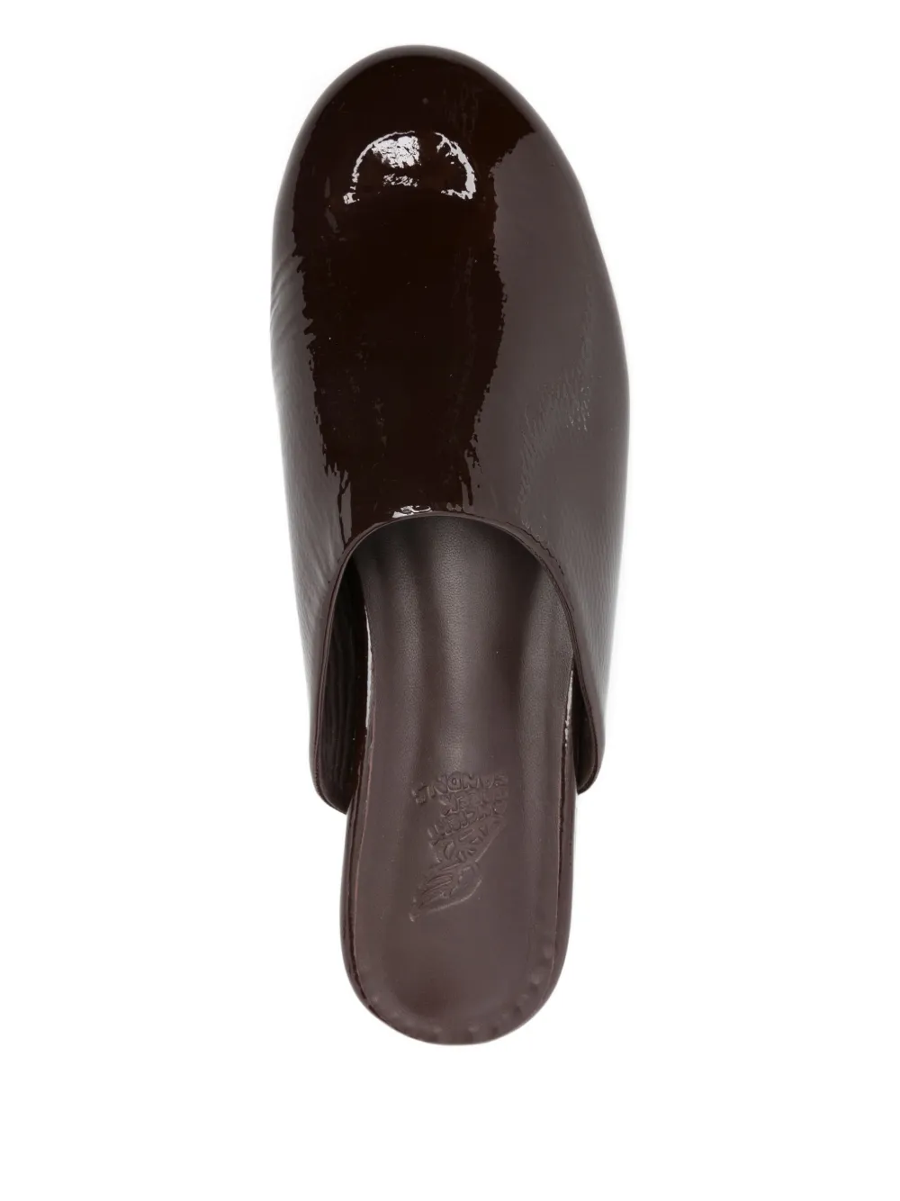 Ancient Greek Sandals Muiltjes met gelakte afwerking Bruin