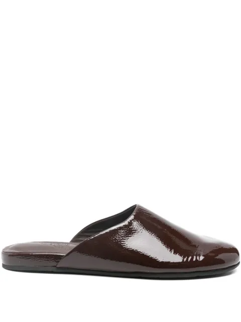 Ancient Greek Sandals patent-finish mules