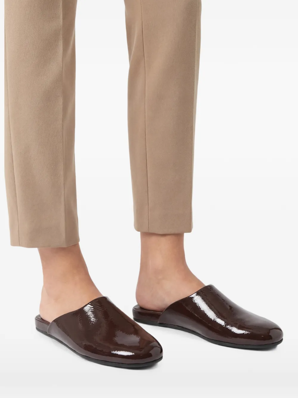 Ancient Greek Sandals Muiltjes met gelakte afwerking Bruin