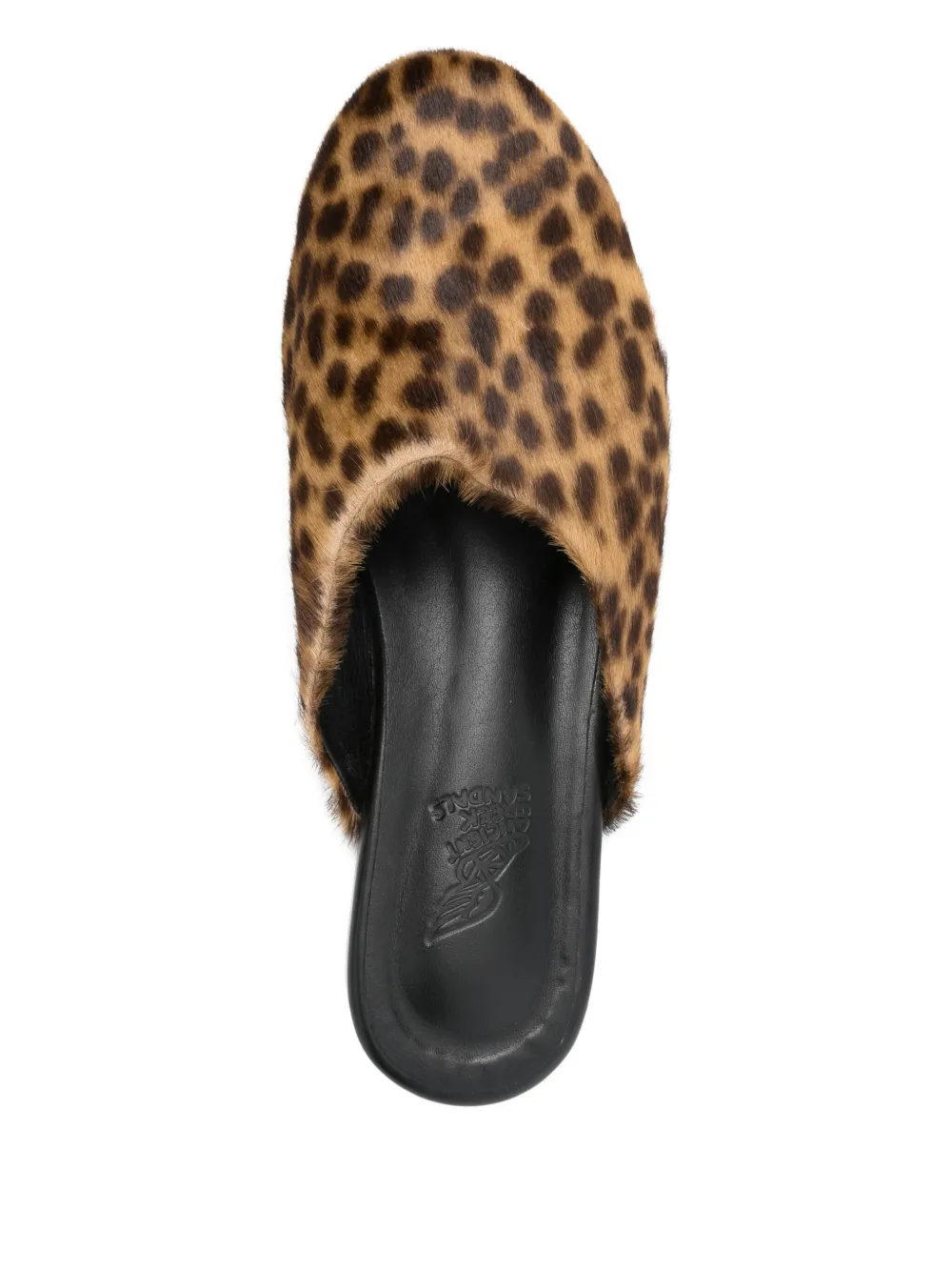 Ancient Greek Sandals Muiltjes met luipaardprint Bruin