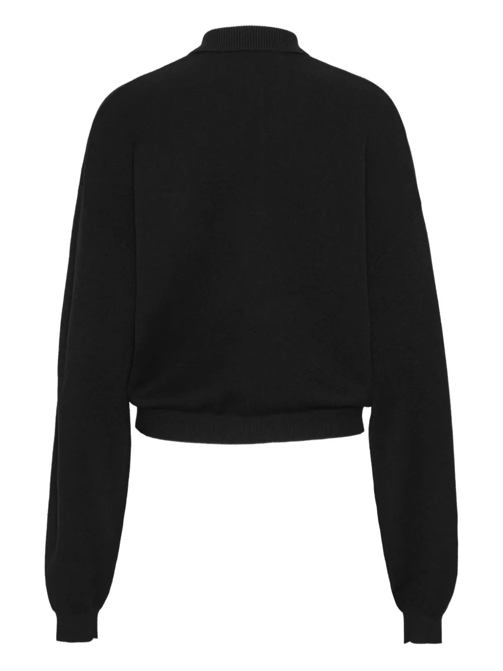 Rotate Birger Christensen Long-sleeve Polo Shirt In Black