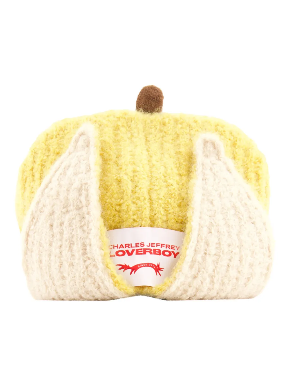 Charles Jeffrey Loverboy Banana Peal-brim beanie hat | Yellow | Image 1