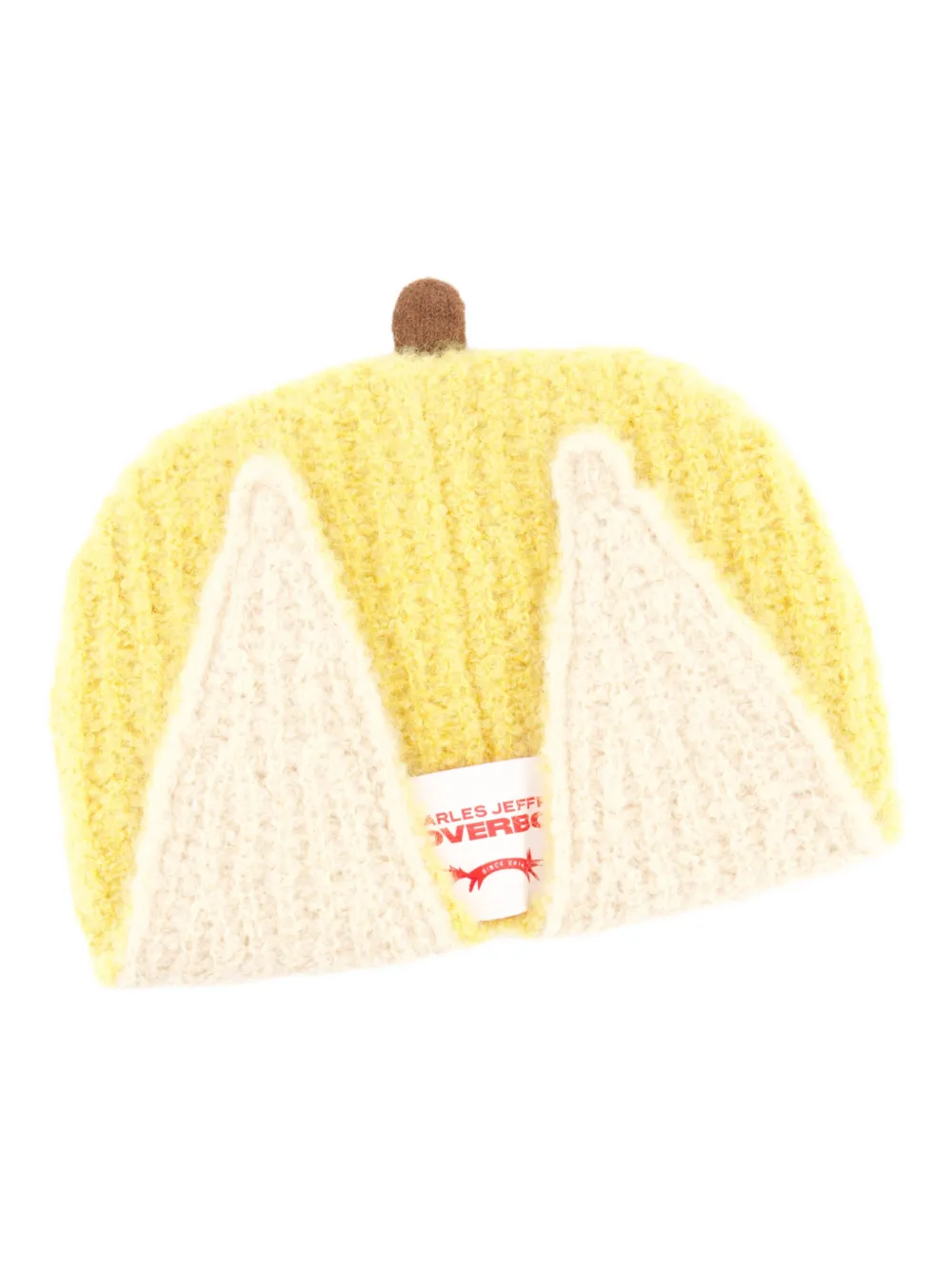 Charles Jeffrey Loverboy Banana Peal-brim Beanie Hat In Yellow