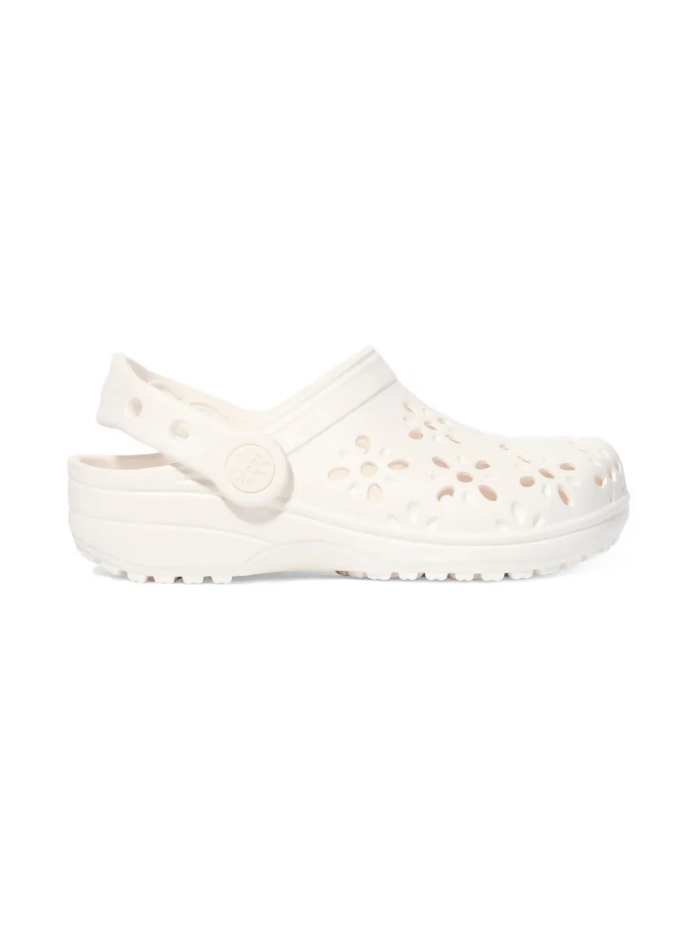 Crocs Kids Sandalen met bloe print Wit