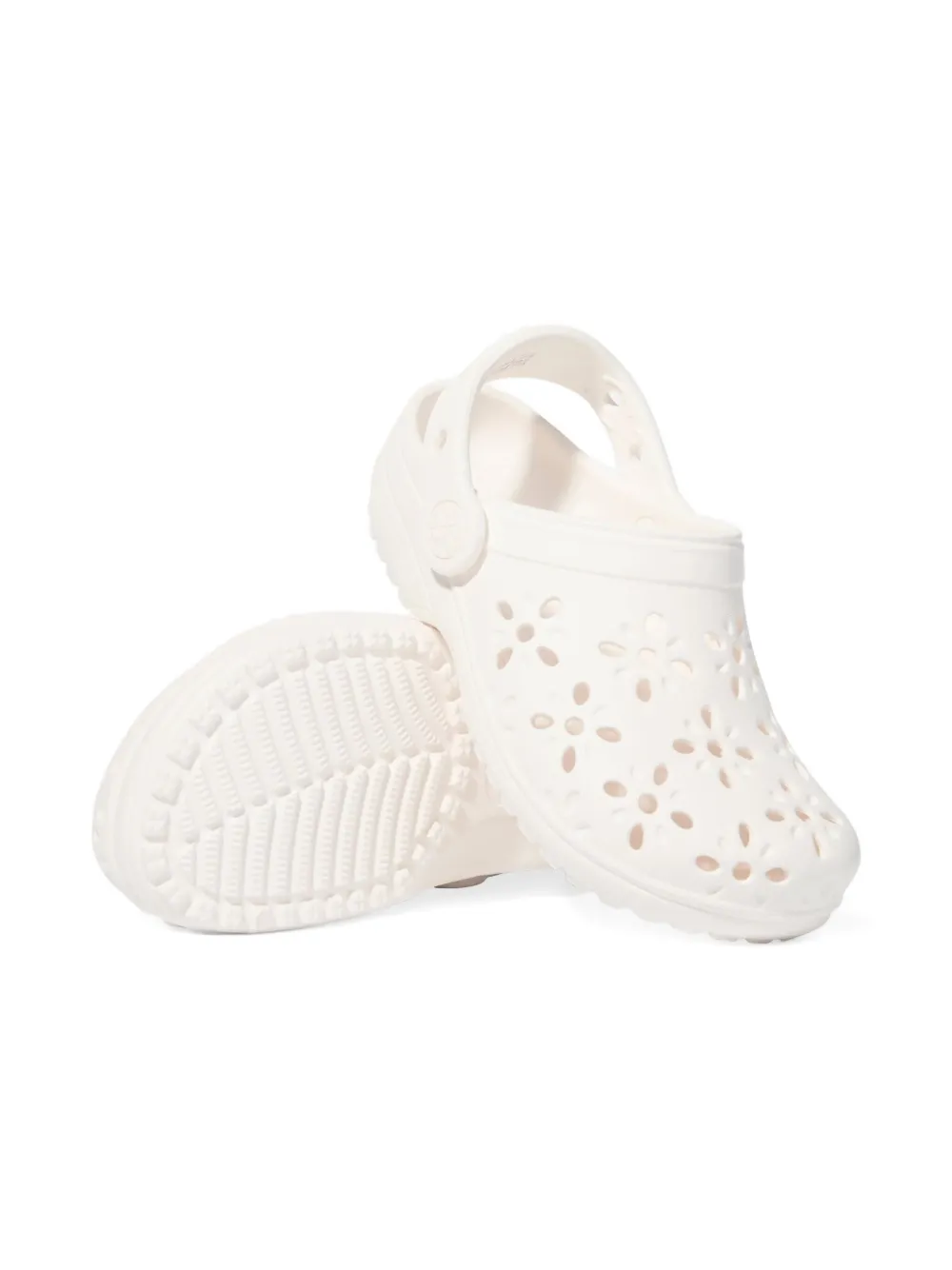 Crocs Kids Sandalen met bloemenprint Wit