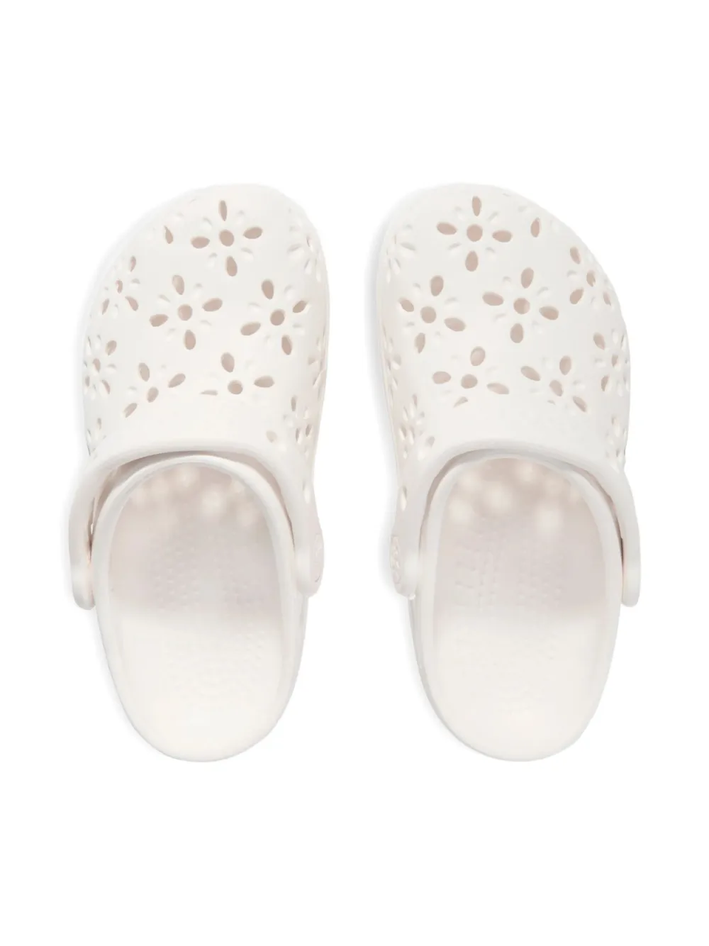 Crocs Kids Sandalen met bloemenprint Wit