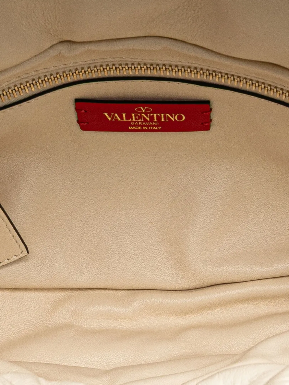 Pre-owned Valentino Garavani 2018-2025 Nappa Spikeme Clutch Crossbody Bag In White