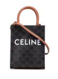 Celine Pre-Owned 2021-2025 Mini Triomphe Coated Canvas Vertical Cabas satchel - Brown