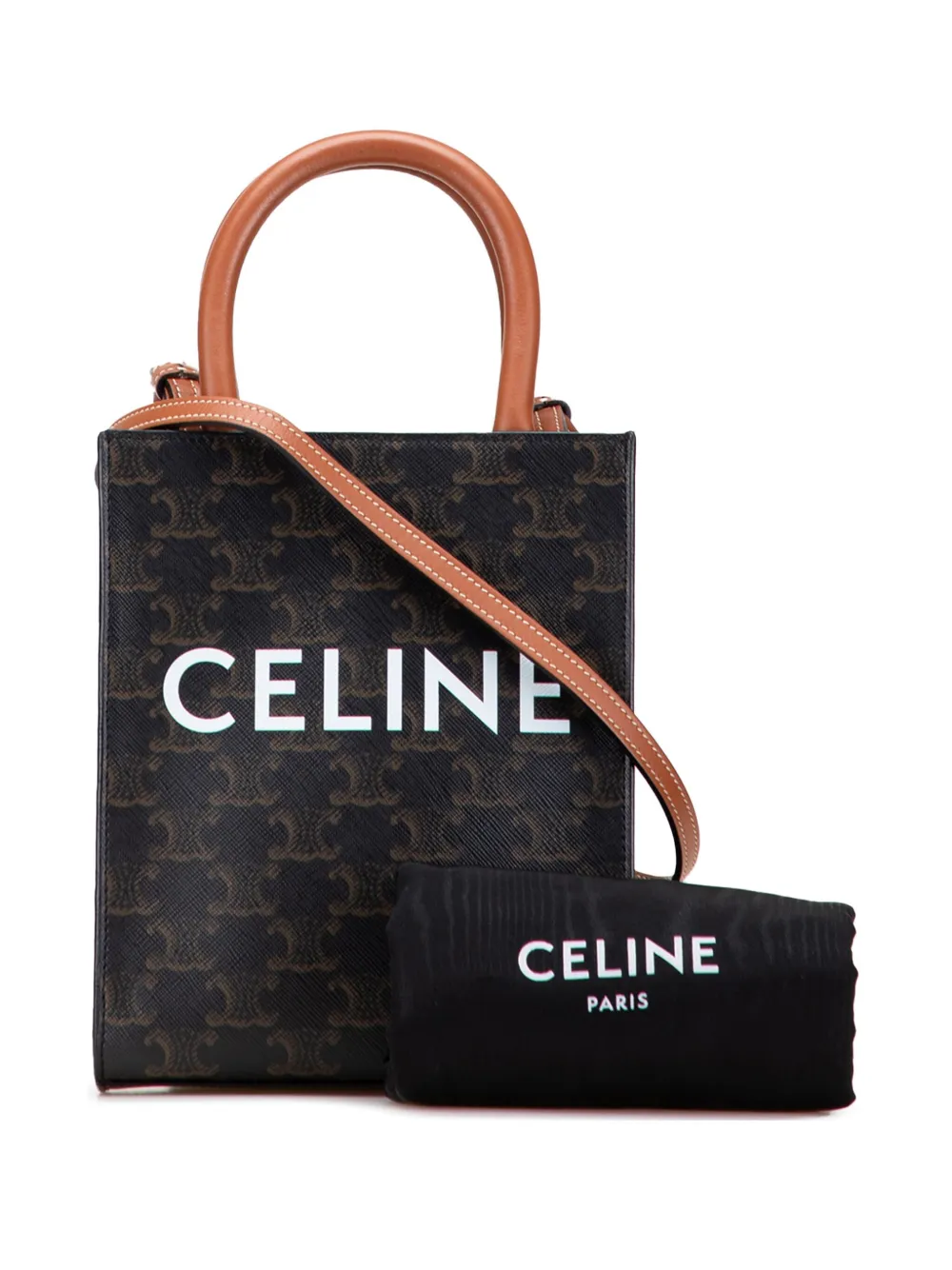 CELINEサッチェルバッグ Celine Pre-Owned 2021-2025 ミニ トリオンフ コーテッド