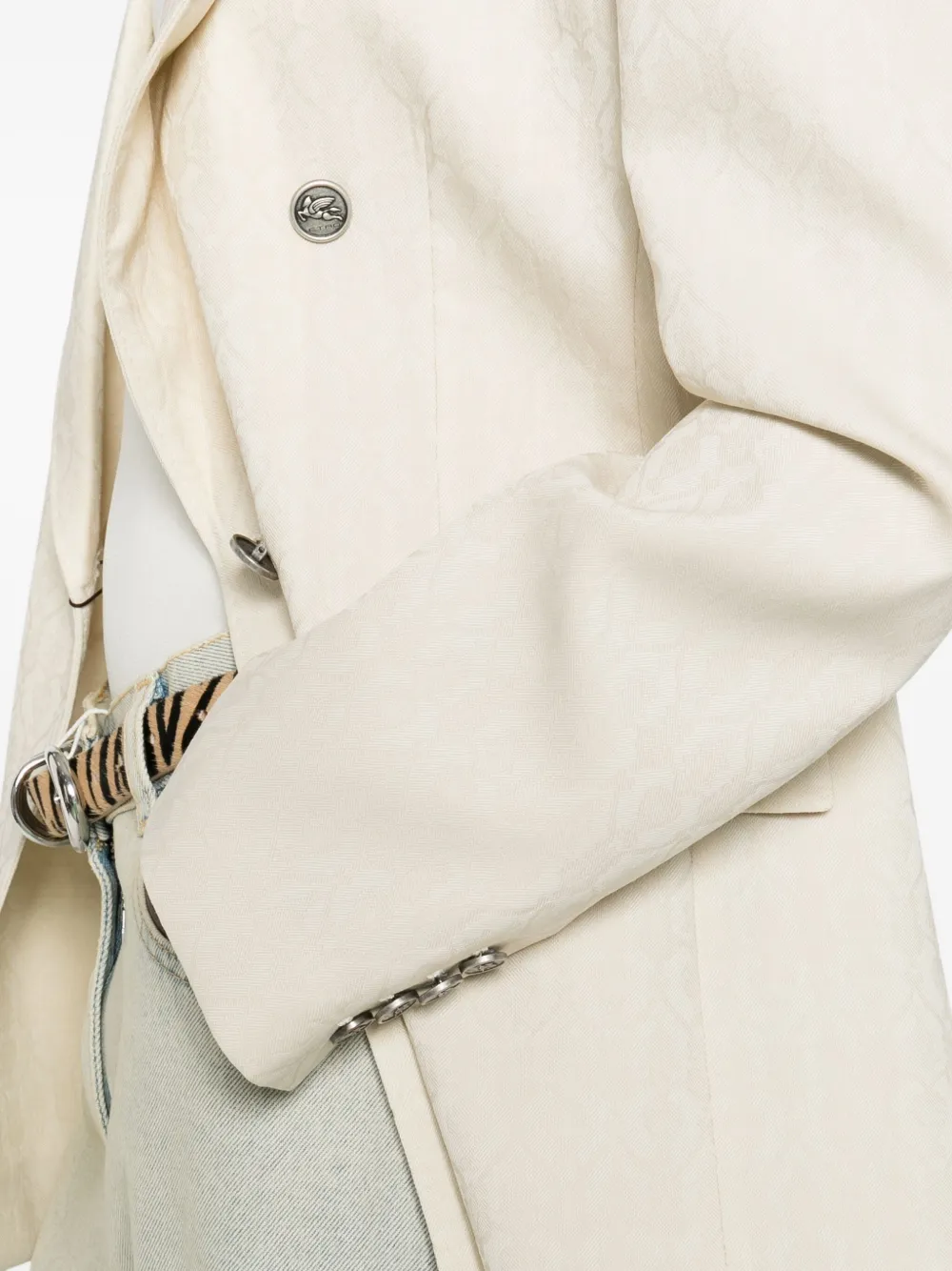 ETRO Blazer met dubbele rij knopen Beige