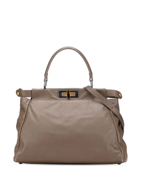 Fendi Pre-Owned bolsa satchel Peekaboo Iconic mediana de piel de becerro 2010-2025