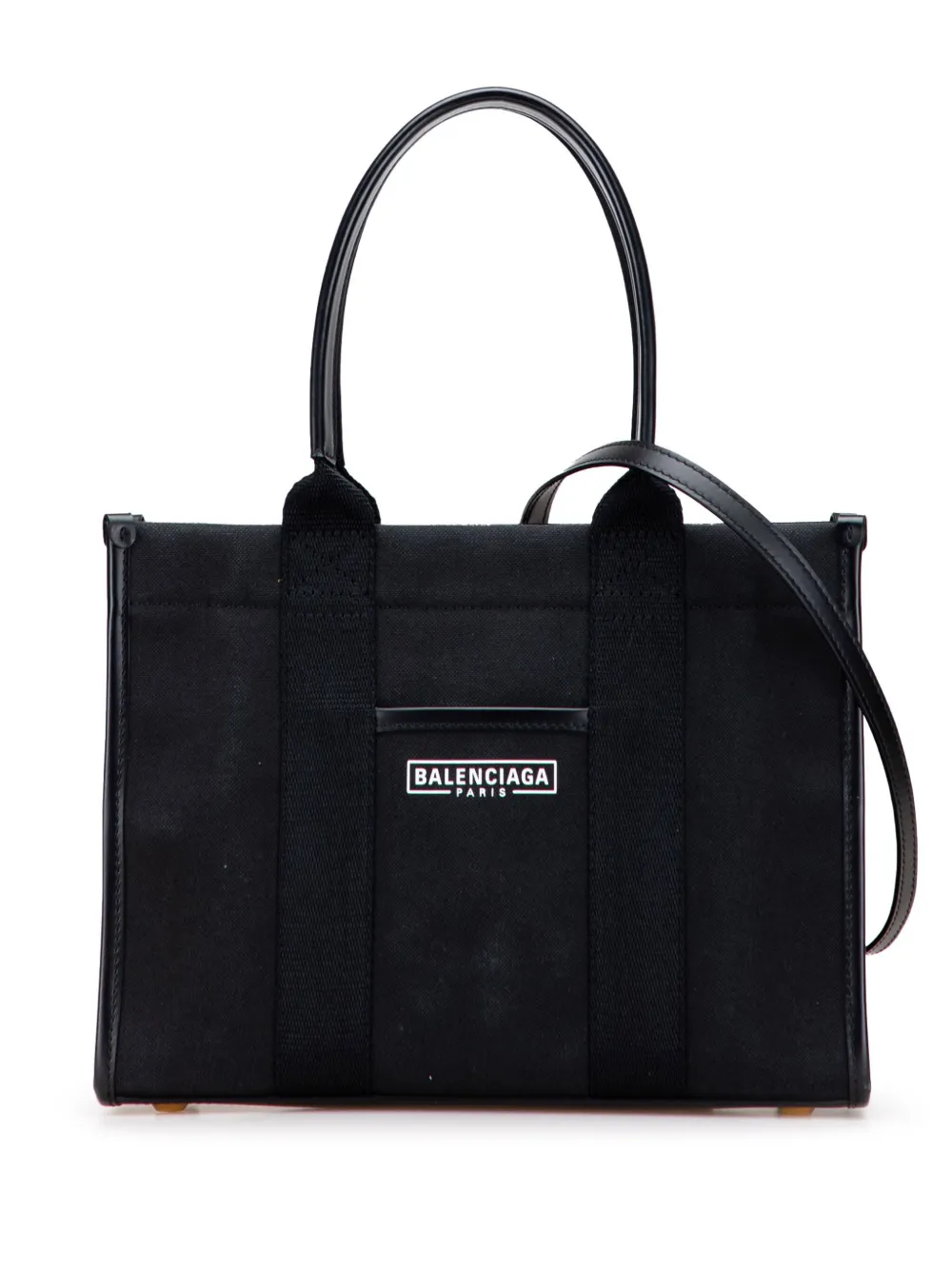 Balenciaga Pre-Owned 2021 Small Canvas Hardware Tote satchel - ブラック Balenciaga Pre-Owned 2021 Small Canvas Hardware Tote satchel - ブラック