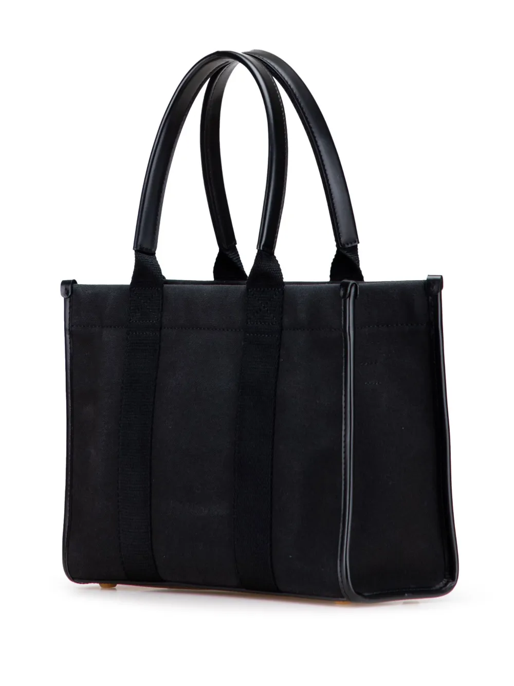 Pre-owned Balenciaga 2021 Small Canvas Hardware Tote Satchel In Black
