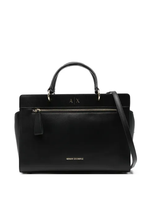 Armani Exchange zip-fastening leather tote bag