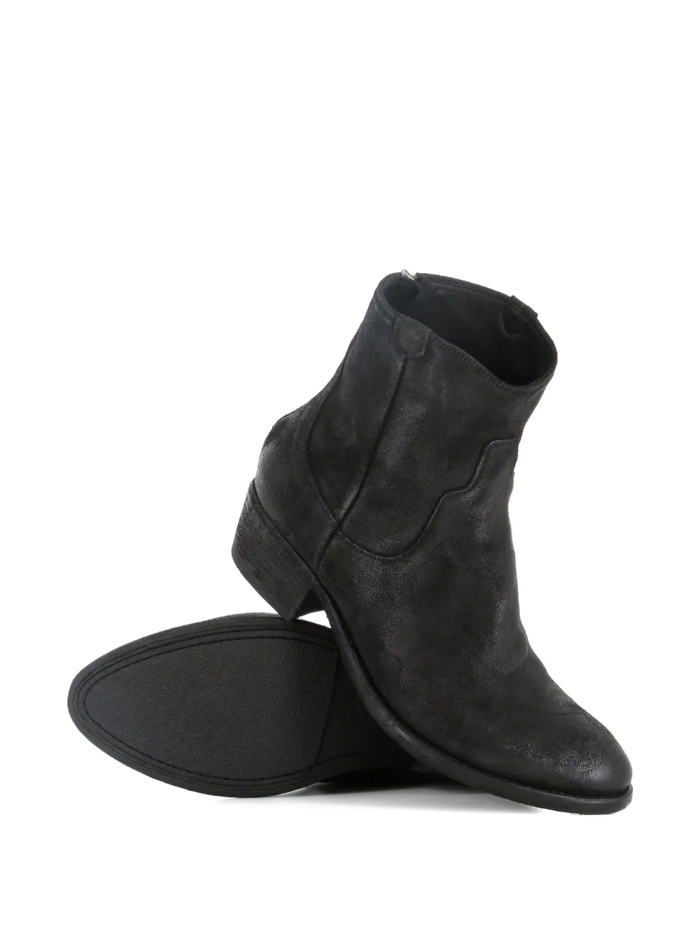 Pantanetti Leather Ankle Boots In Black