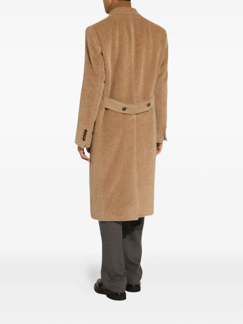 Dolce & Gabbana Wollen jas met dubbele rij knopen Bruin