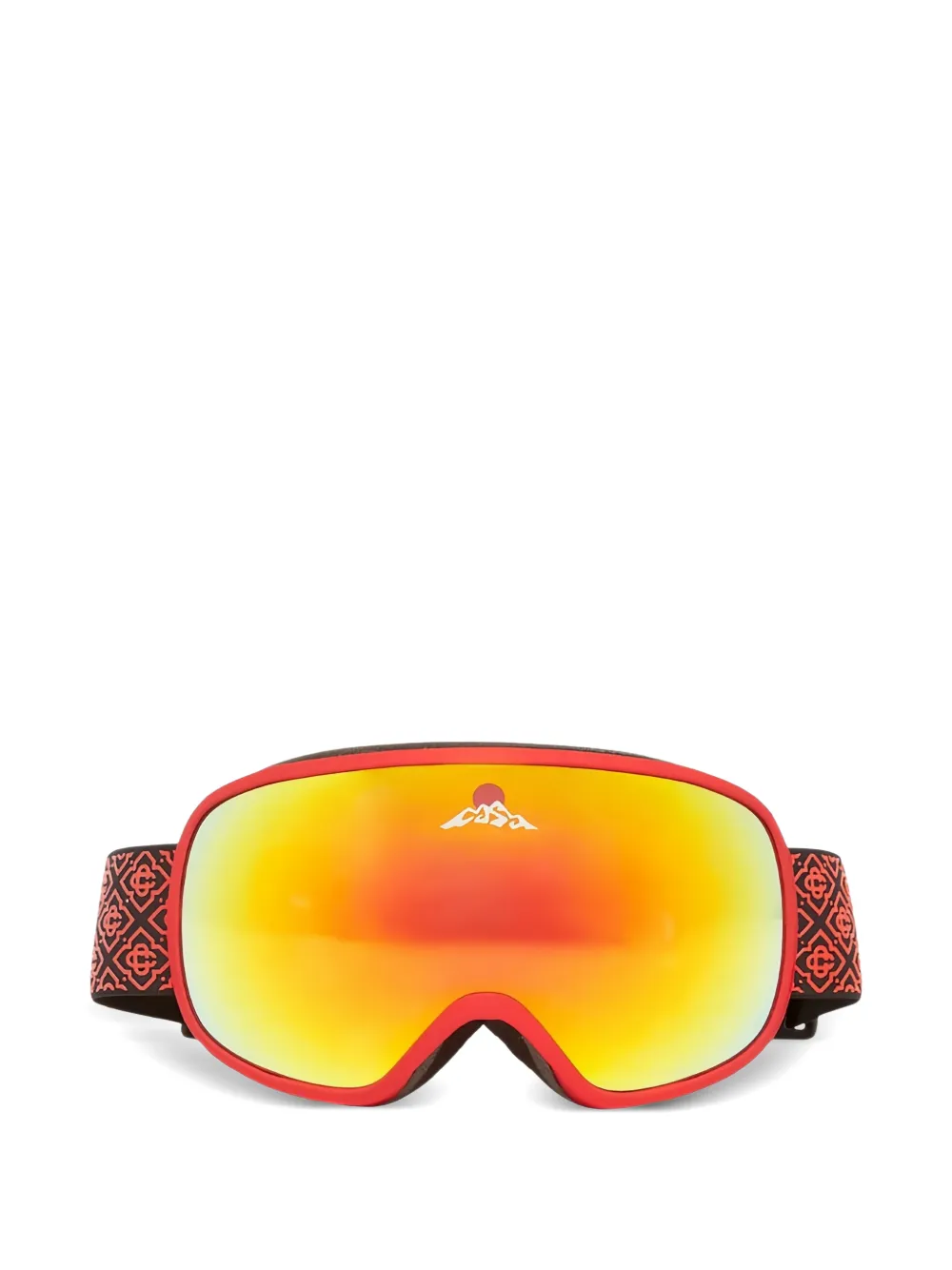 Casablanca monogram-strap ski goggles - Rosso
