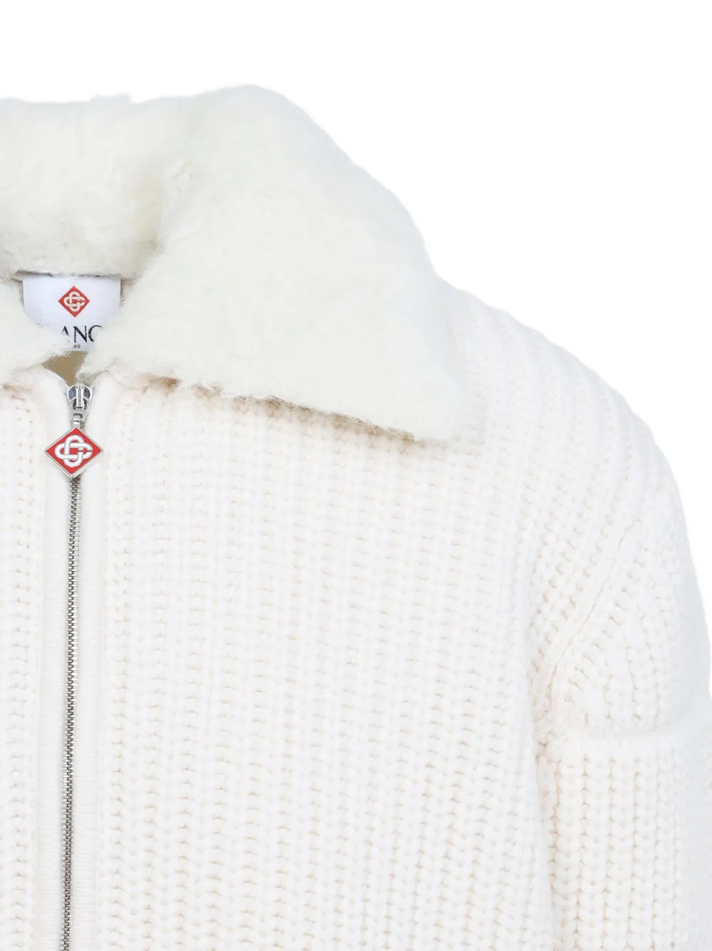 Casablanca Ribgebreid jack Wit