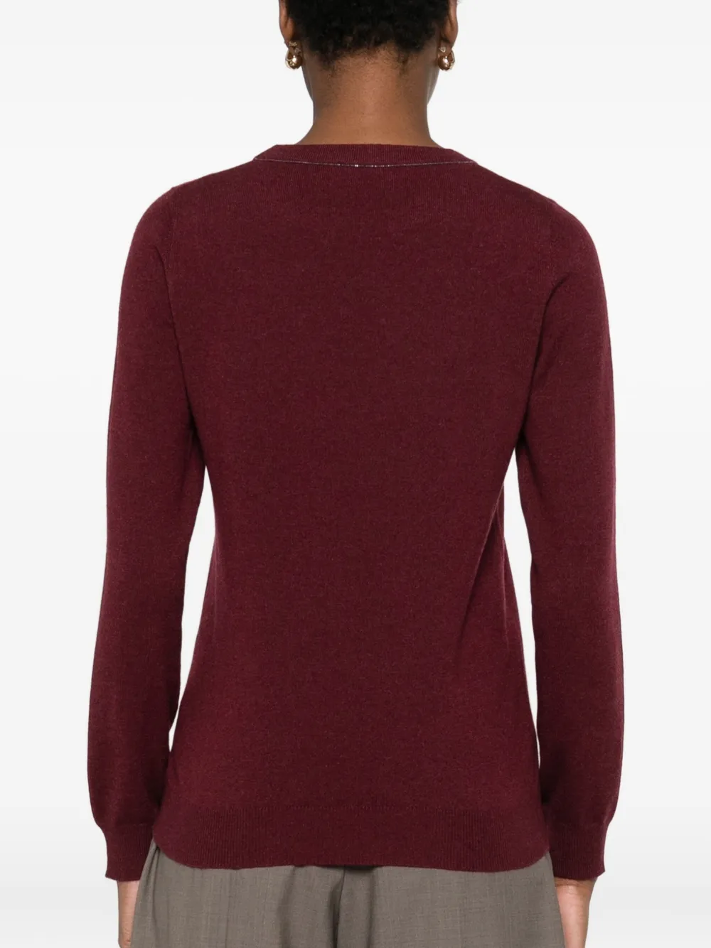 Brunello Cucinelli Trui met ronde hals Rood