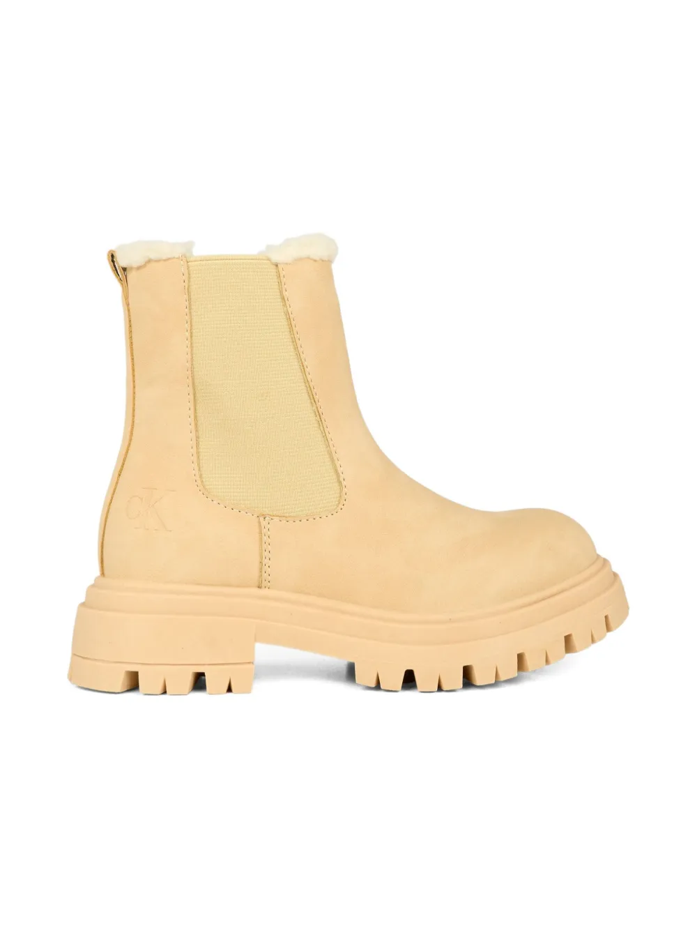 Calvin Klein Kids logo-debossed boots Beige