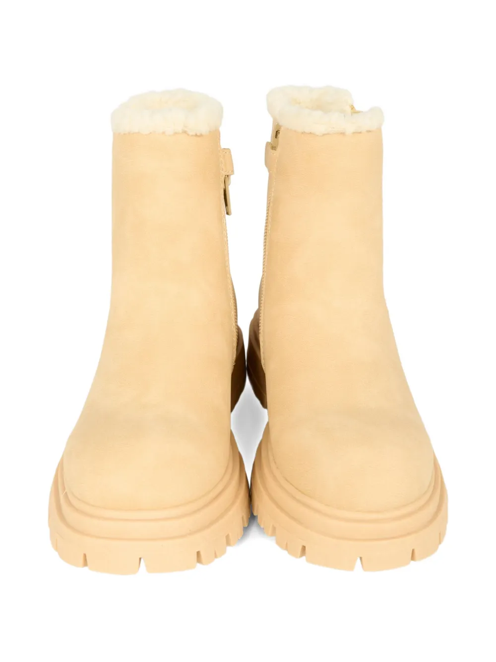 Calvin Klein Kids logo-debossed boots Beige