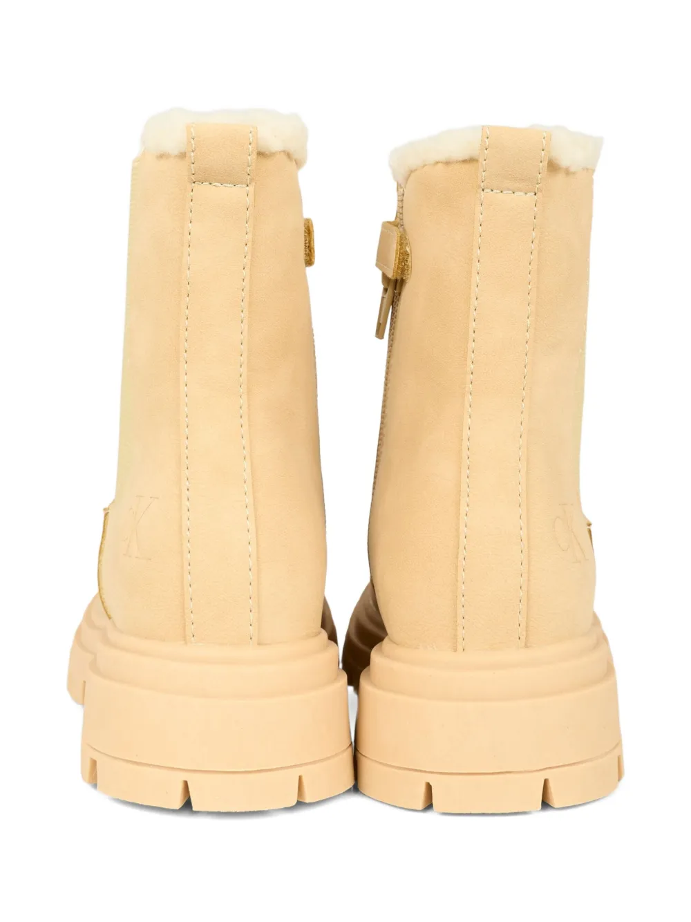 Calvin Klein Kids logo-debossed boots Beige